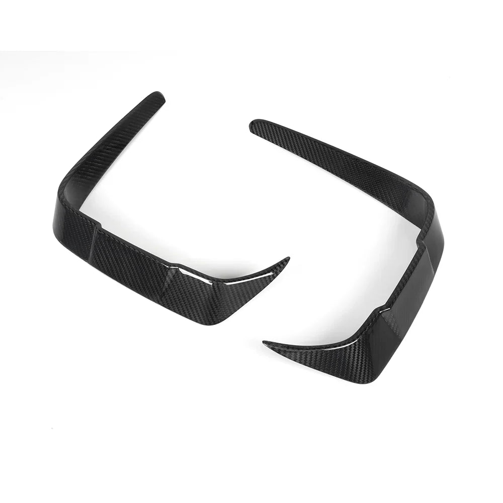 Two curved carbon fiber air intake frames, top view (SQ Style framed) – BMW F87 M2 LCI