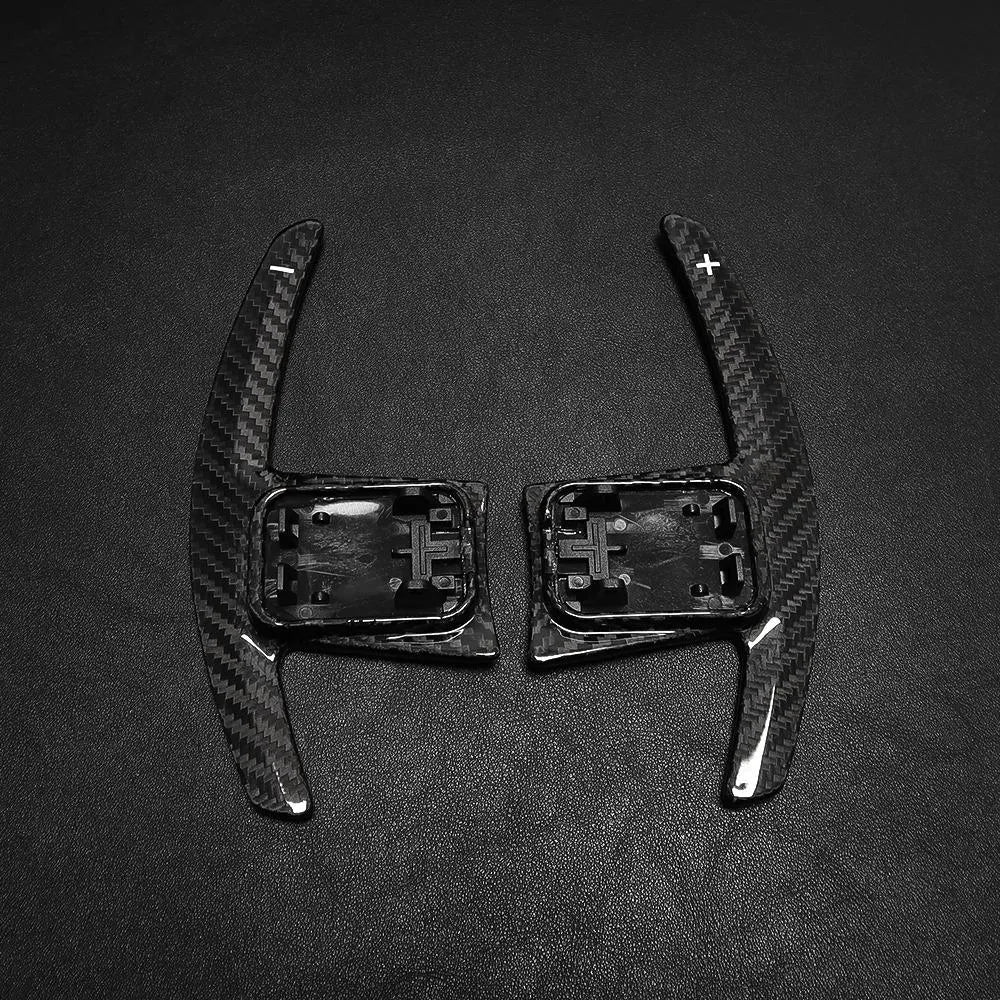 Fényes carbon hosszú váltófül pár tartókkal (Competition Style) – BMW G87 M2 / G80 M3 / G82 M4