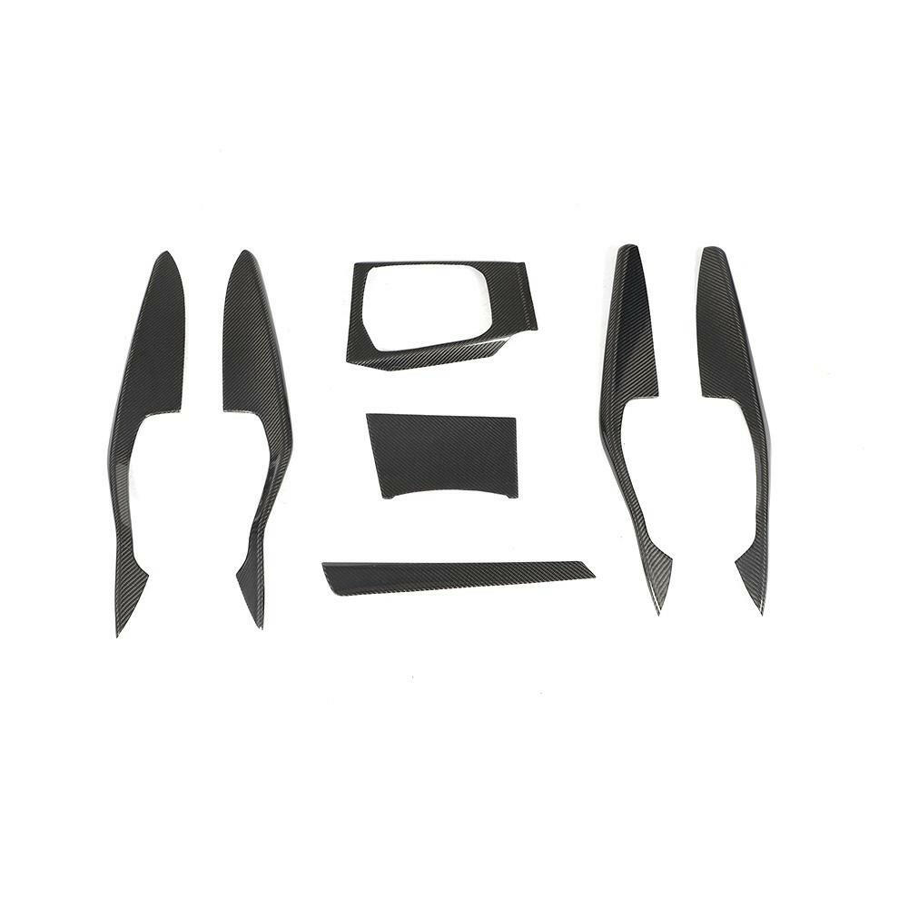 Full carbon interior trim set, 7 pcs, on a white background – BMW G20 3 Series