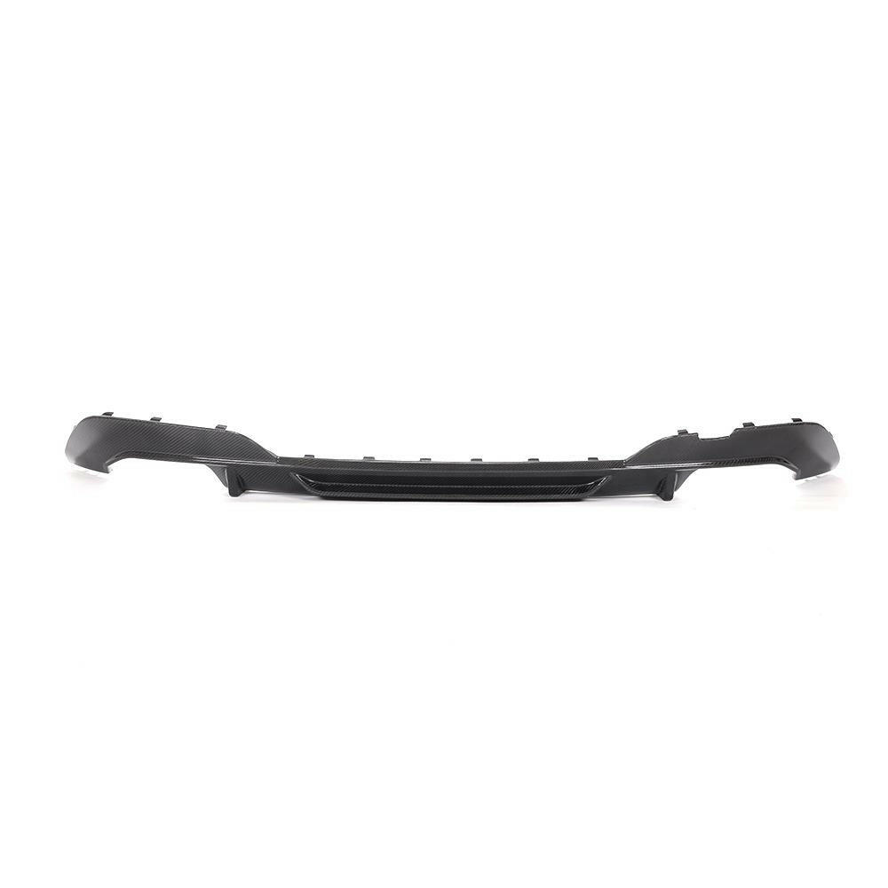 Matte carbon rear diffuser, rear view, against a white background (AC Style) – BMW G20 3 Series