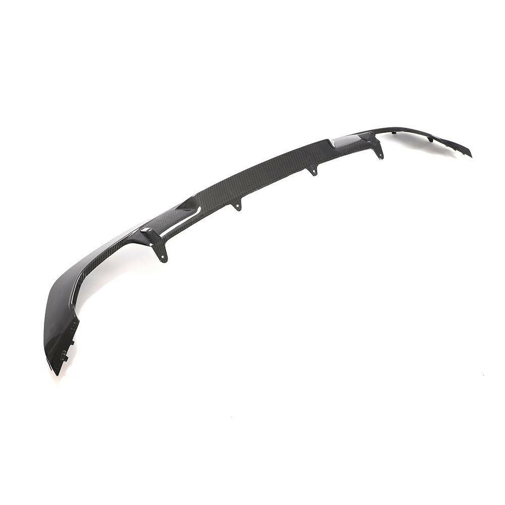 Matte carbon fiber rear diffuser, angled top view (AC Style) – BMW G20 3 Series