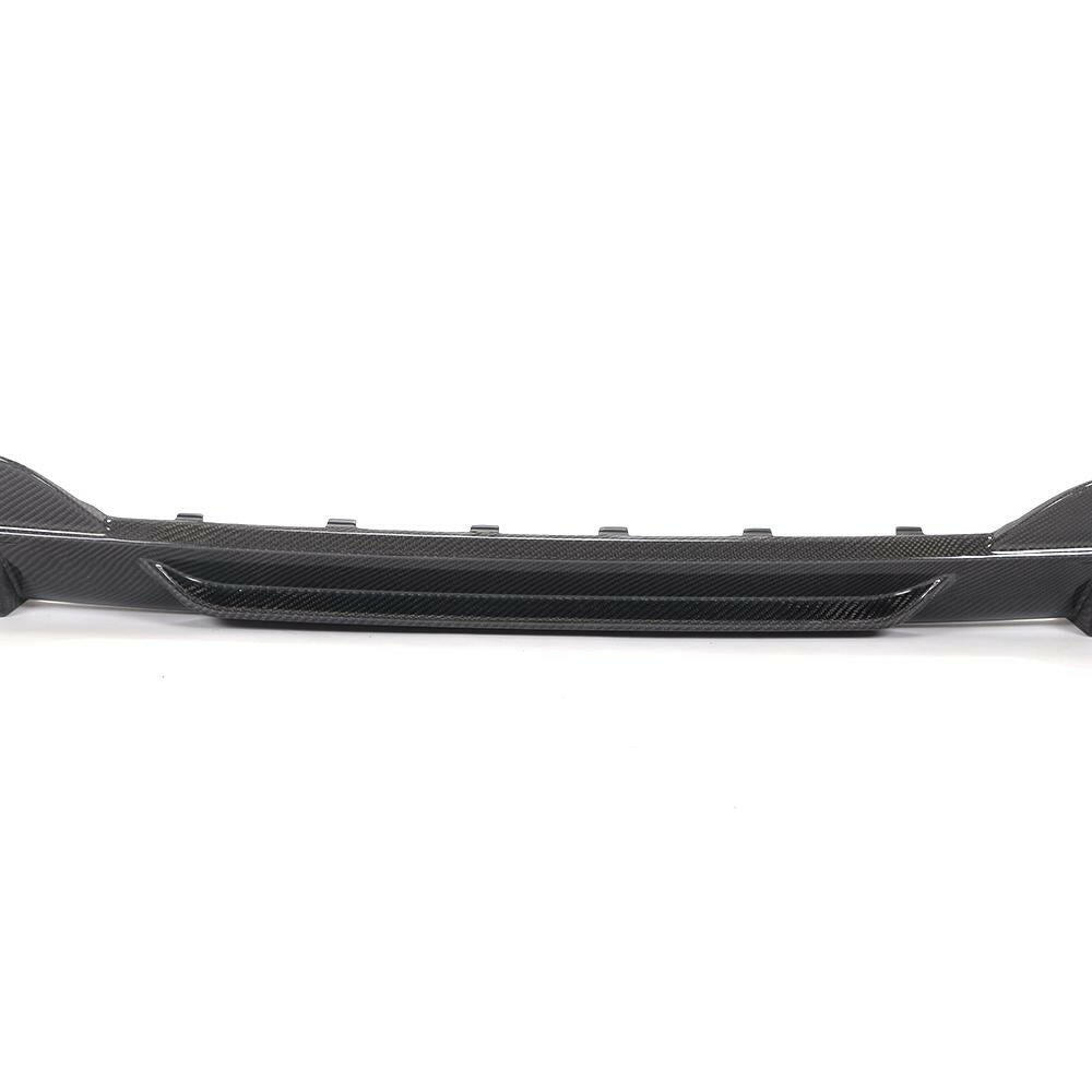 Finned center section of the matte carbon diffuser, close-up (AC Style) – BMW G20 3 Series