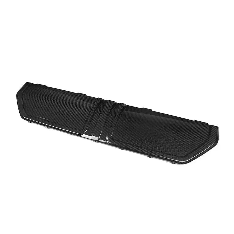 Carbon rear diffuser center piece from a low side angle (Euro Style) – BMW G20 3 Series