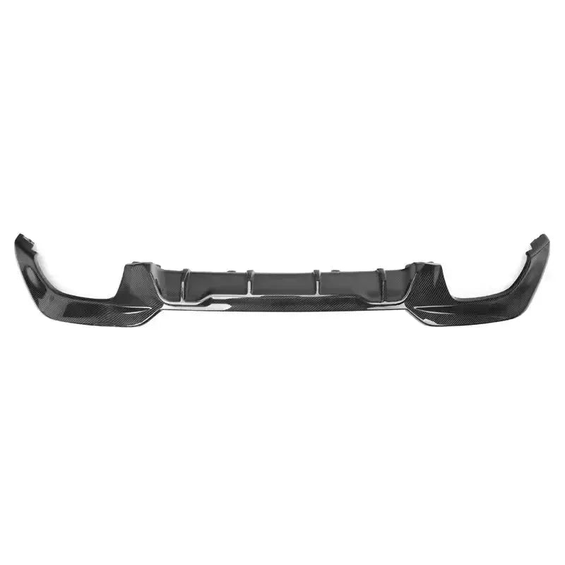 Carbon rear diffuser, low rear view, against a white background (MP Style) – BMW G20 3 Series