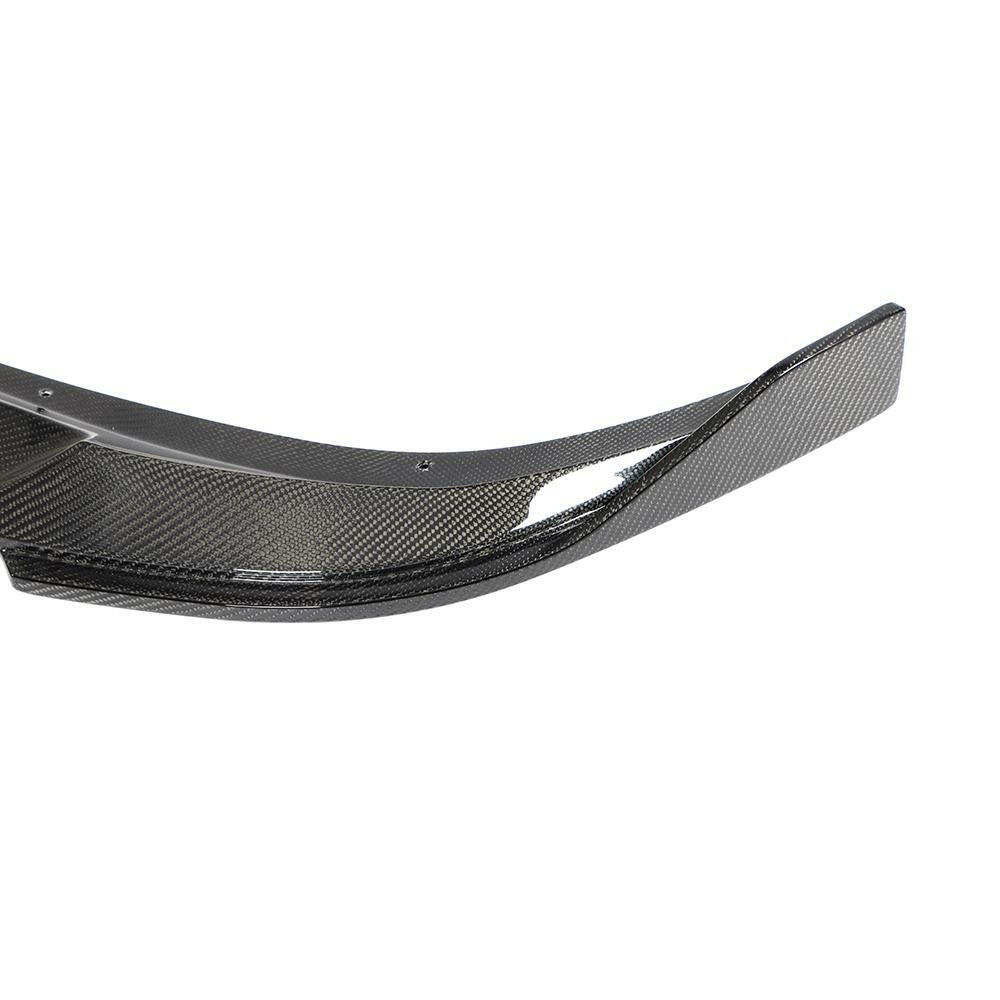 Upturned side end of the carbon front lip close-up, against a white background (3D Style) – BMW G20 3 Series