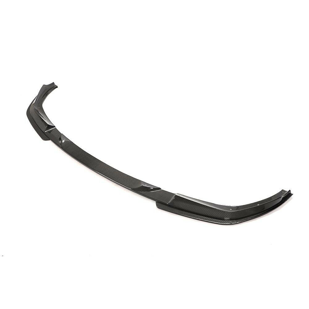 One-piece carbon front lip, angled top view (3D Style) – BMW G20 3 Series