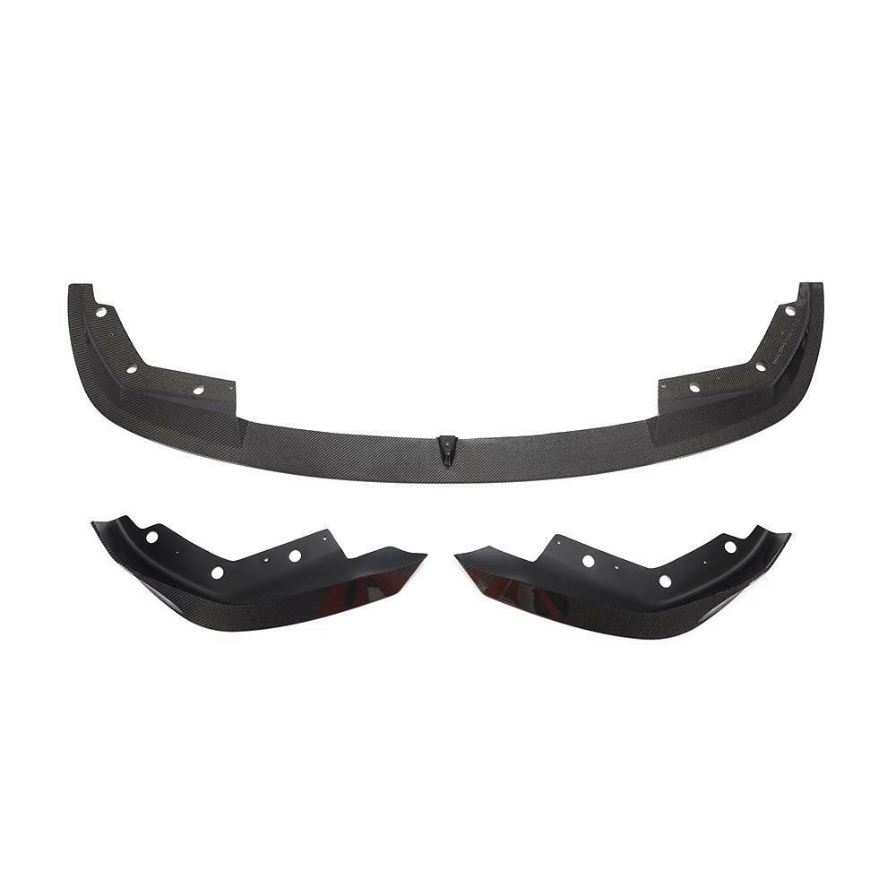 Three-piece carbon front lip for pre-LCI: center section and two corner pieces from the front (AC Style) – BMW G20 3 Series