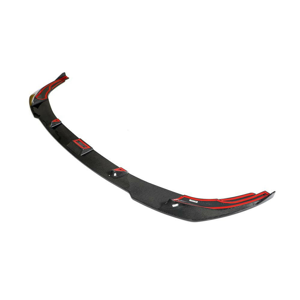 Carbon front lip, right three-quarter view (Euro Style V1) – BMW G20 3 Series