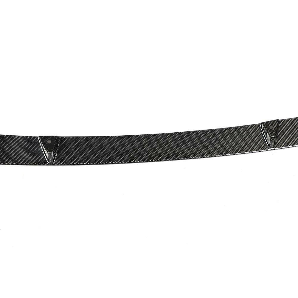 Center carbon piece of the front lip with small vertical fins, close-up (Euro Style V2) – BMW G20 3 Series