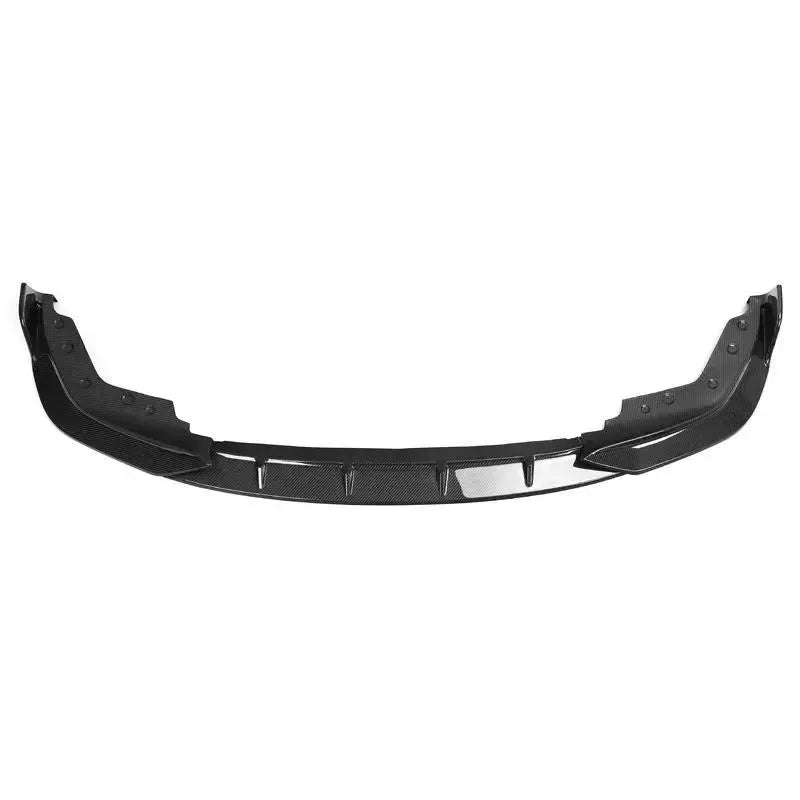 Three-piece carbon fiber front lip for pre-LCI, assembled, front view (FD Style) – BMW G20 3 Series