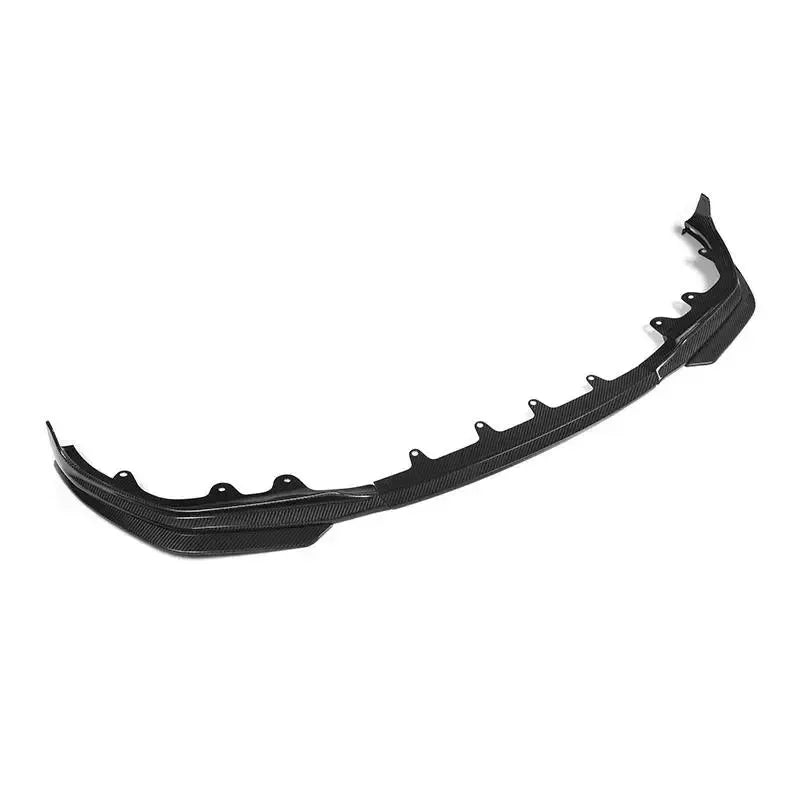 One-piece carbon fiber front lip from an angle (MP Style) – BMW G20 3 Series