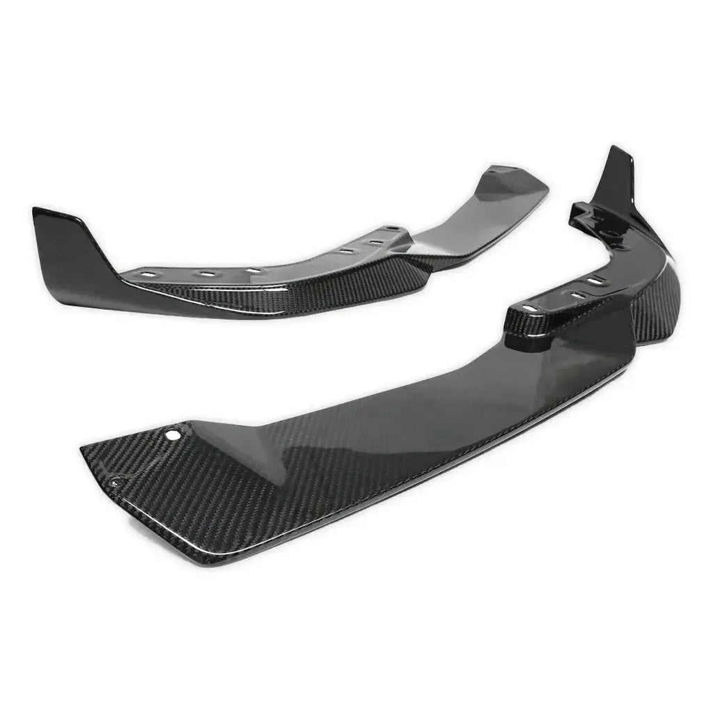 Two separate halves of the carbon fiber front lip, top view (MP Style V2) – BMW G20 3 Series