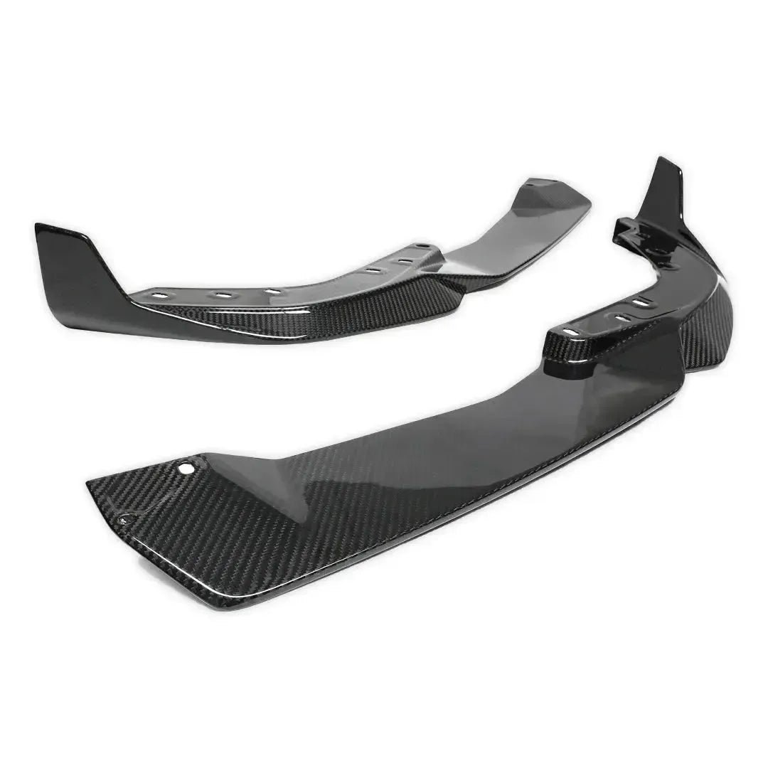 Two separate halves of the carbon fiber front lip, top view (MP Style V2) – BMW G20 3 Series