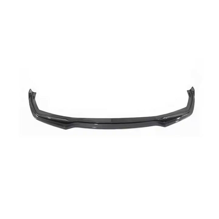 One-piece carbon fiber front lip, front view, against a white background (V Style) – BMW G20 3 Series