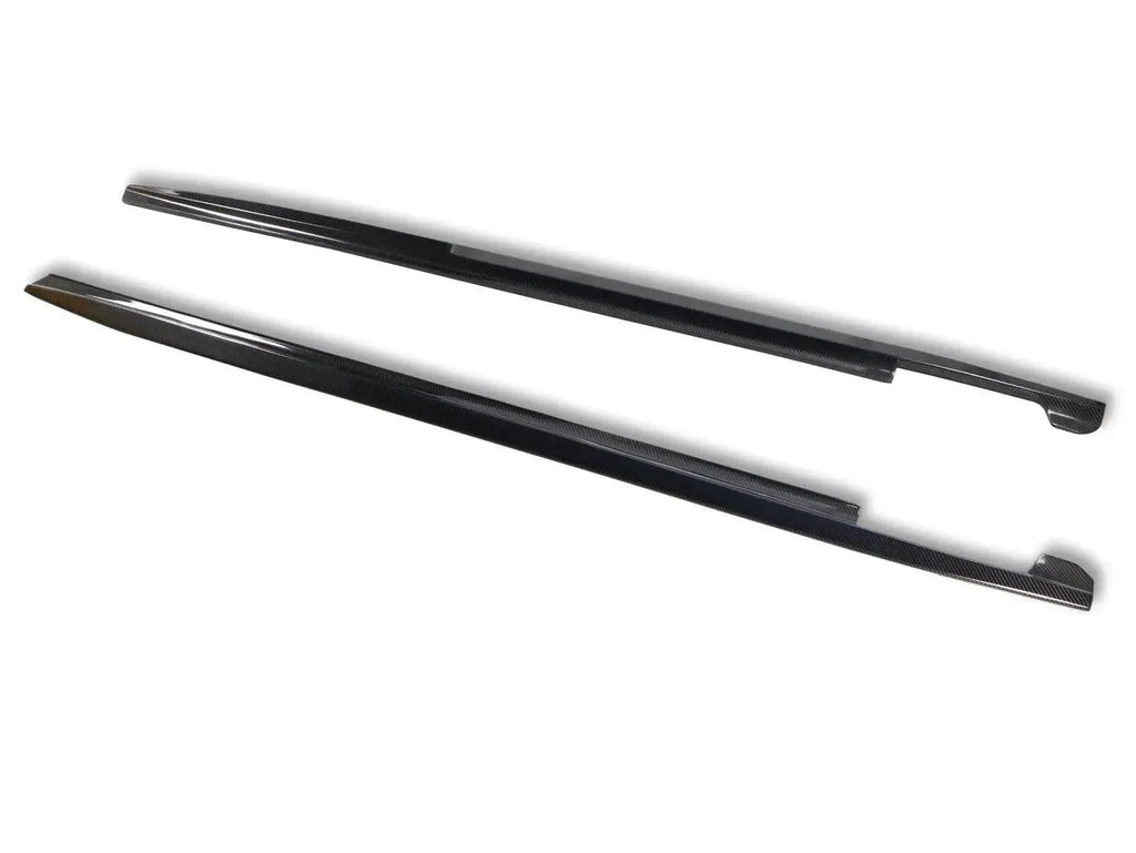 Stepped-end carbon side skirts, side view (CMST Style) – BMW G20 3 Series