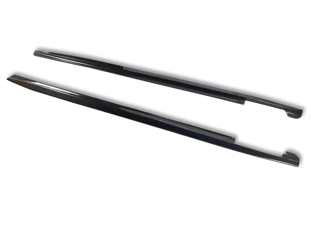 Stepped-end carbon side skirts, side view (CMST Style) – BMW G20 3 Series