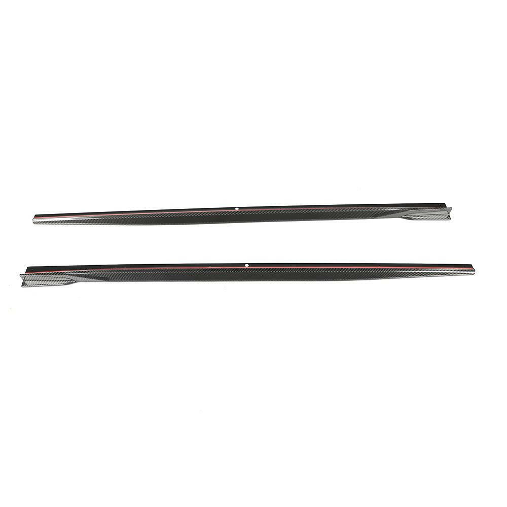 Carbon side skirt extension pair, side view, on a white background (Euro Style V1) – BMW G20 3 Series