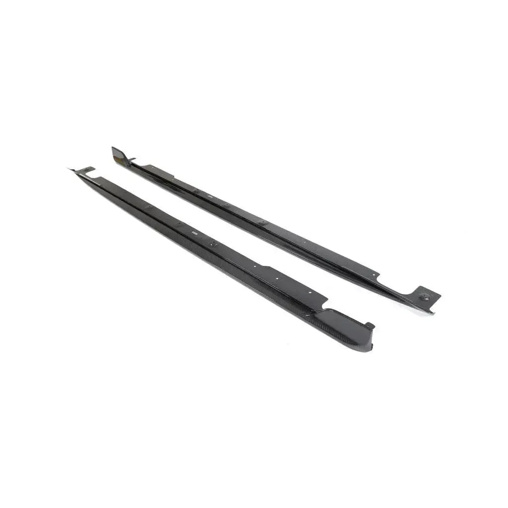 Carbon side skirts at an angle, on a white background (LCI V1 Style) – BMW G20 3 Series