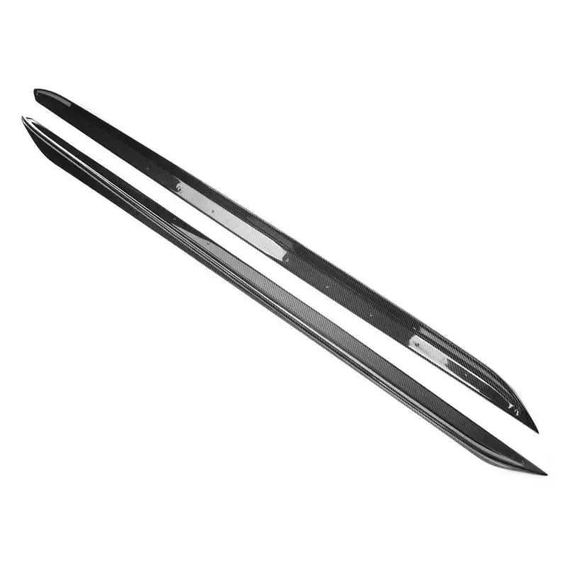Underside of the carbon side skirts with the metal mounting brackets (MP Style) – BMW G20 3 Series