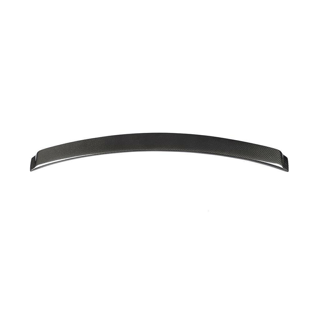 Carbon rear roof spoiler with small end plates, front view – BMW G20 3 Series