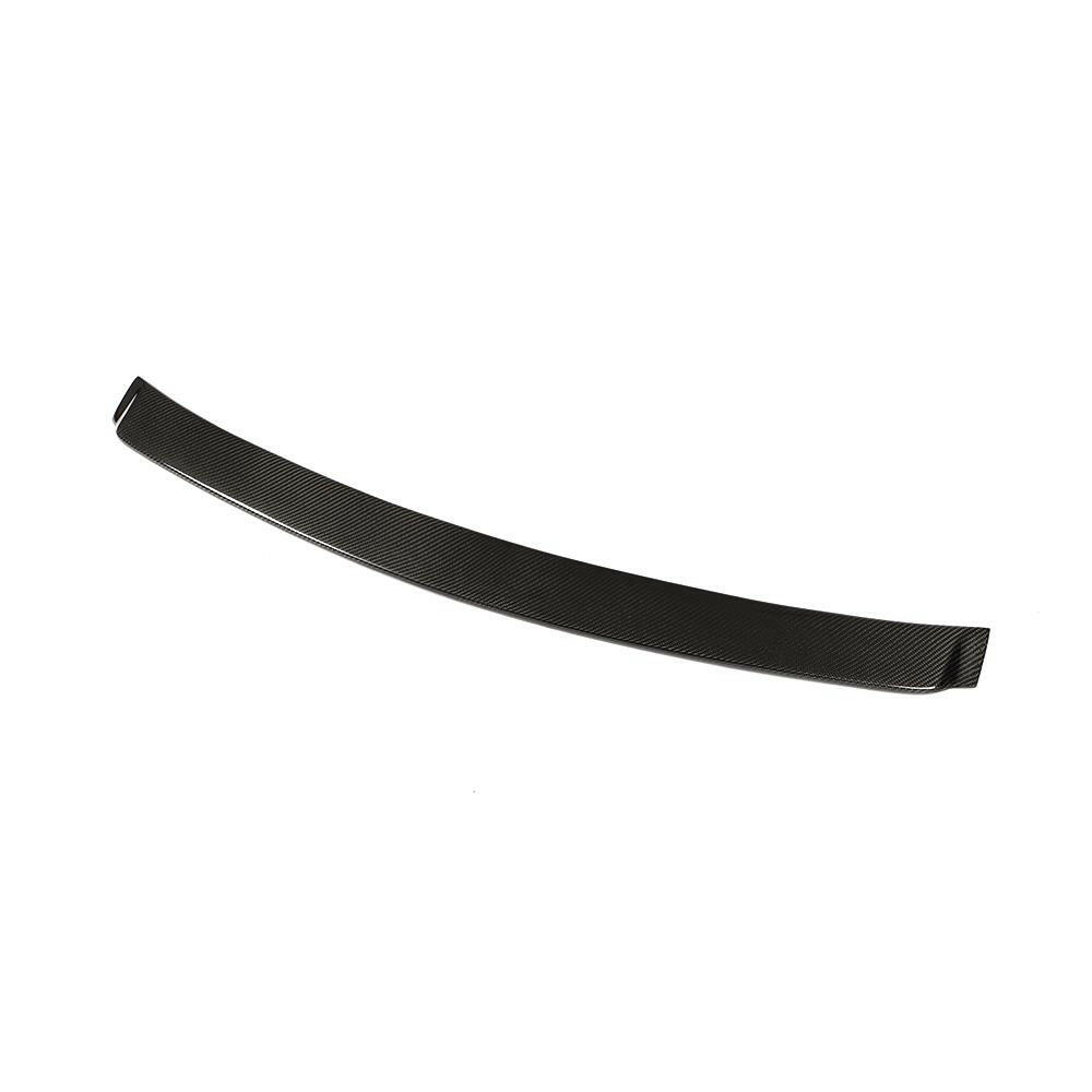Carbon roof spoiler, angled side view, on a white background – BMW G20 3 Series