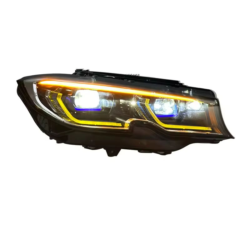 Headlight with white DRL, amber strip and low beam (Dual-Color Laser Style) – BMW G20 3 Series
