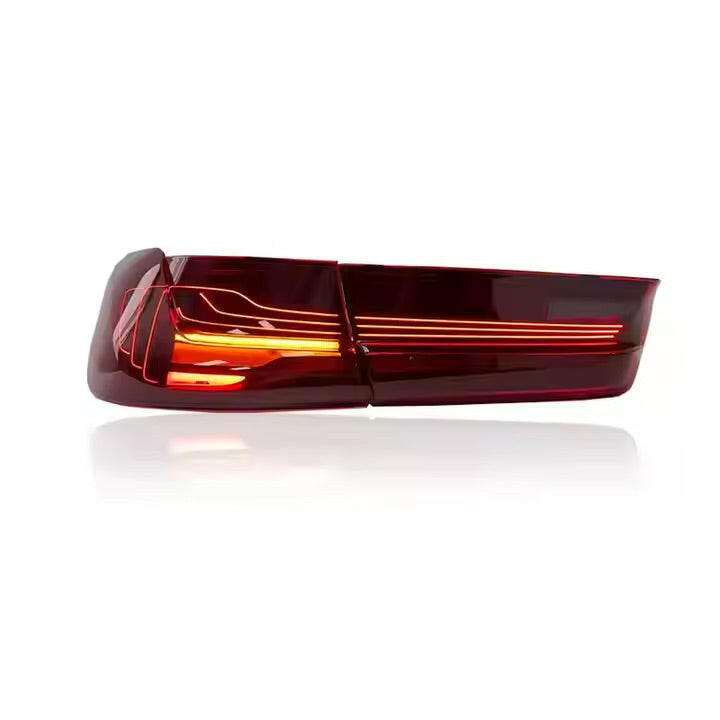 One-side tail light set with red lens, illuminated (CSL Style V1) – BMW G20 3 Series