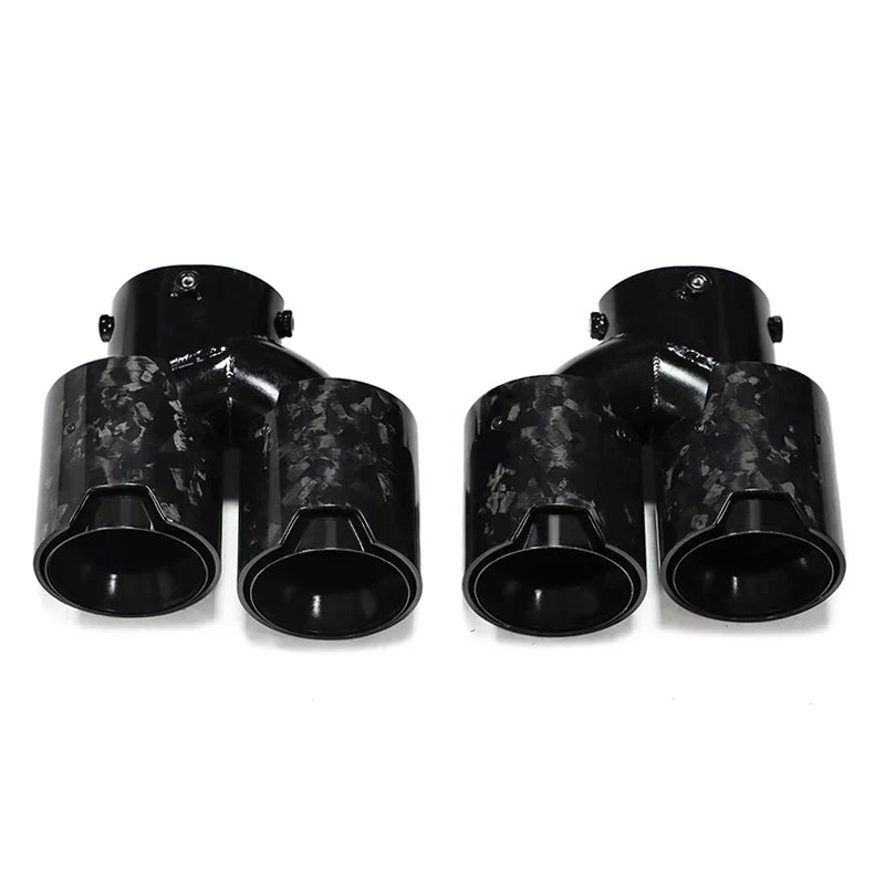Forged carbon négyes kipufogóvég fényes fekete belsővel (MP Style) – BMW G20 M340i / 330i