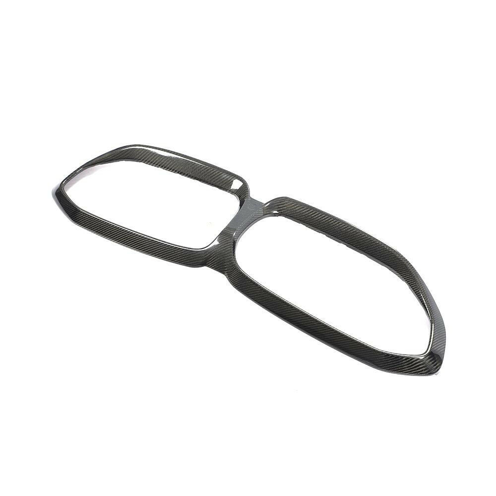 One-piece carbon kidney grille surround cover, upper three-quarter view – BMW G20 3 Series