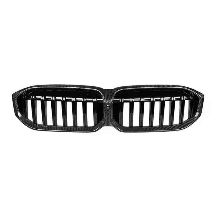 Carbon-framed single-slat kidney grille, head-on, on a white background – BMW G20 3 Series