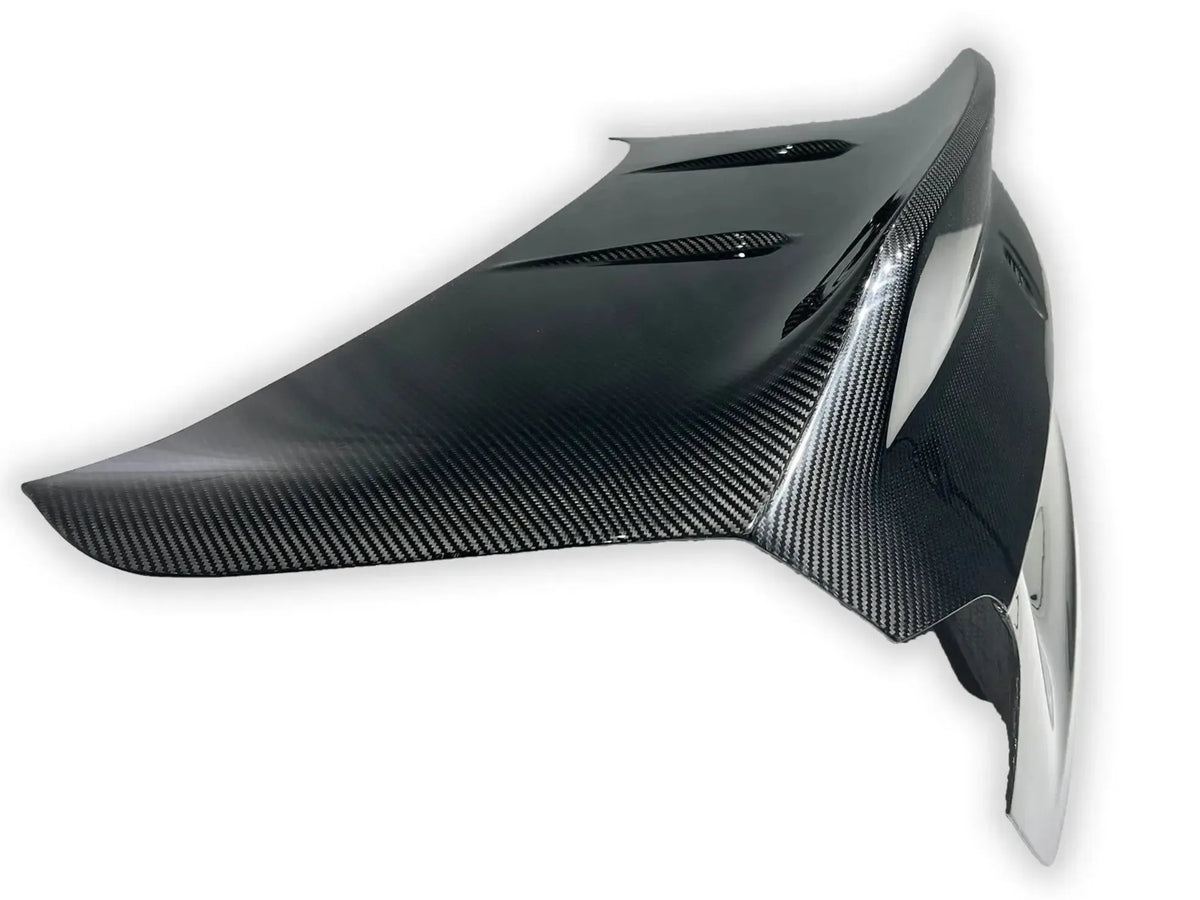 Carbon fiber trunk lid, side three-quarter view (CSL Style) – BMW G87 M2
