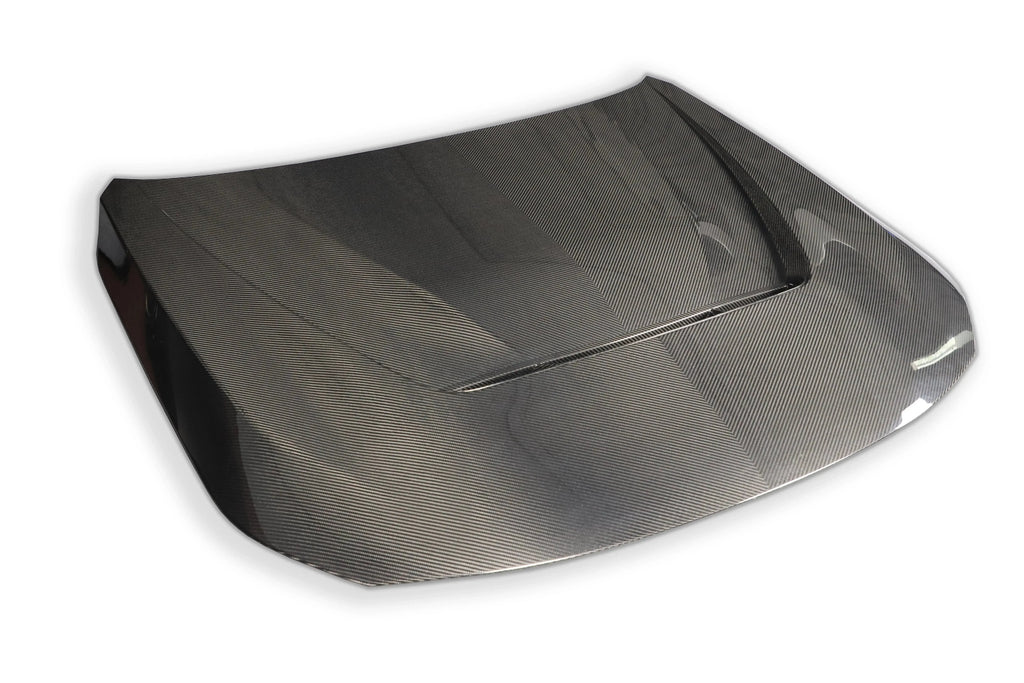 Carbon fiber motorháztető bal elülső 3/4 nézetből (AN Style) – BMW G87 M2
