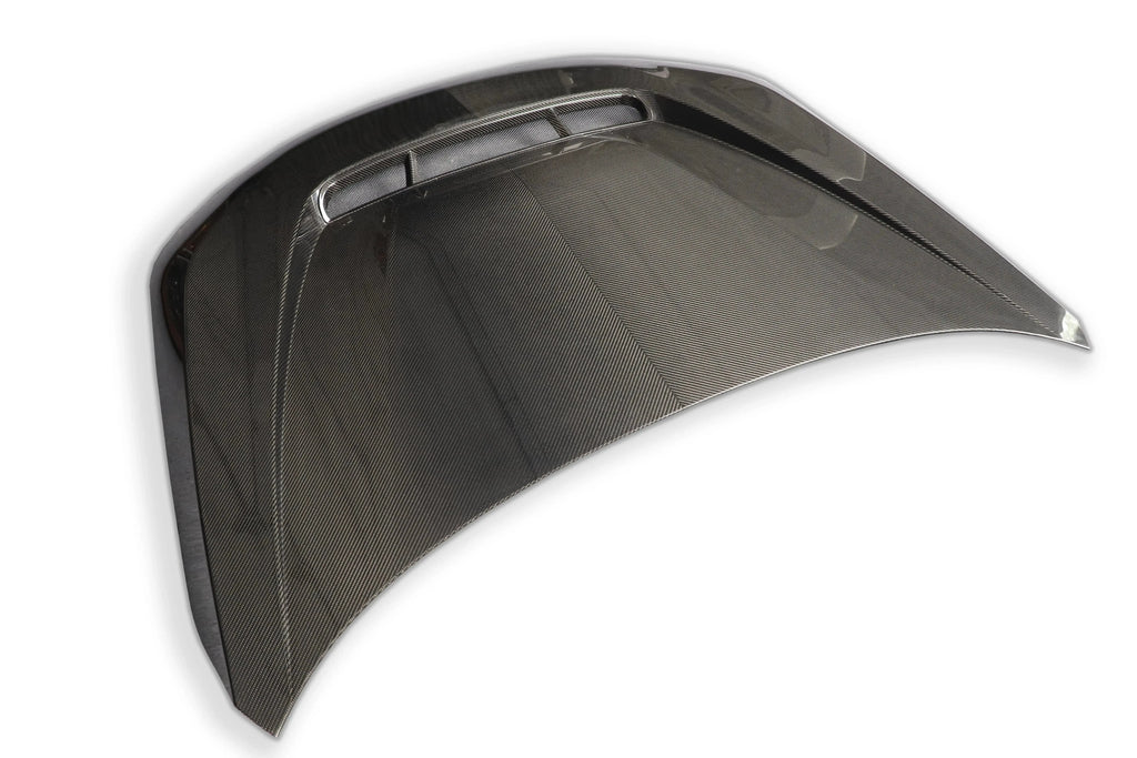 Carbon fiber motorháztető hátsó 3/4 nézetből, a szellőzővel (AN Style) – BMW G87 M2