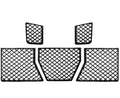Black diamond-pattern bumper protection mesh set, 5 pcs, top view – BMW G87 M2