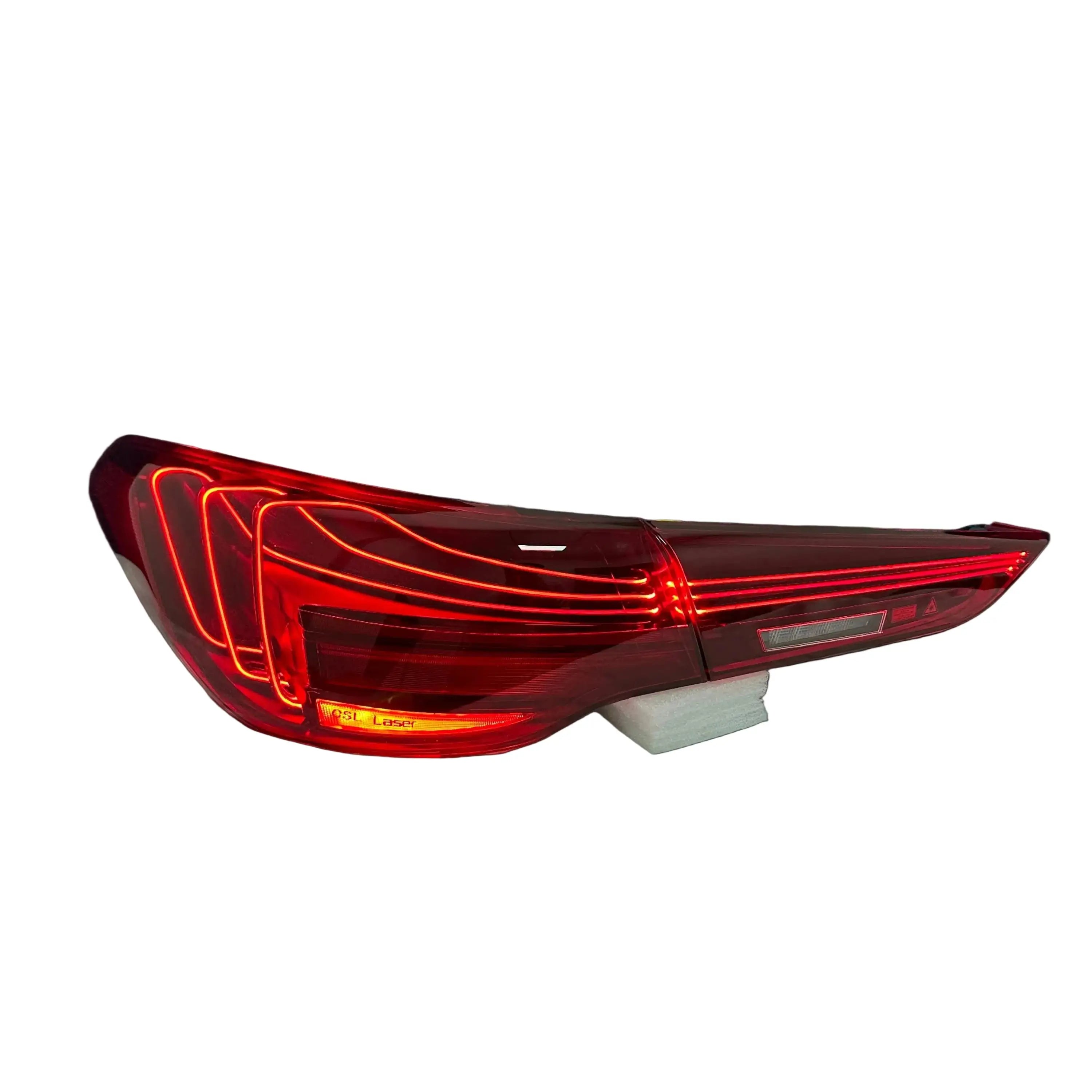 Piros led hátsó lámpa carbon fiber elemekkel bmw m4 g22 g23 g26 g82 g83 2020 utáni modellekhez kipufogó rendszer kompatibilitással