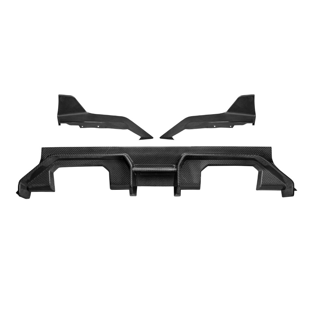 Three-piece carbon fiber rear diffuser (AD Style) – BMW G87 M2