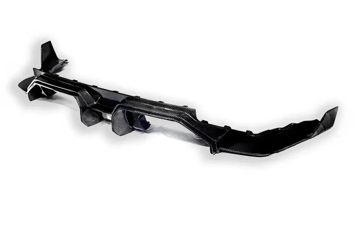 Carbon fiber rear diffuser, side view (AD V1 Style) – BMW G87 M2
