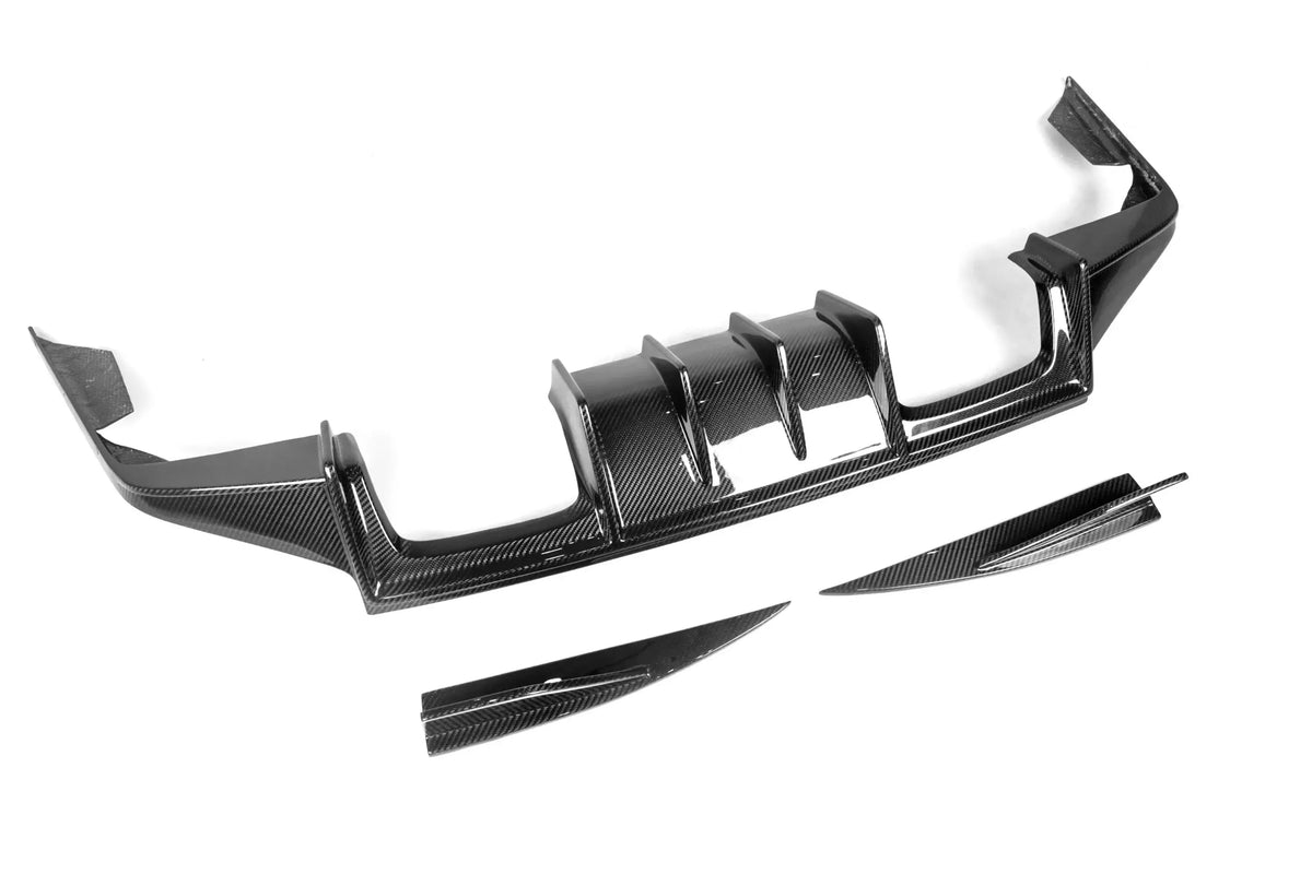 Carbon fiber rear diffuser with rear canards (Signature V1 Style) – BMW G87 M2