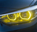 Kettős sárga led gyűrűkkel világító drl csl lámpa modul bmw minden f széria szénszálas kipufogó rendszerhez