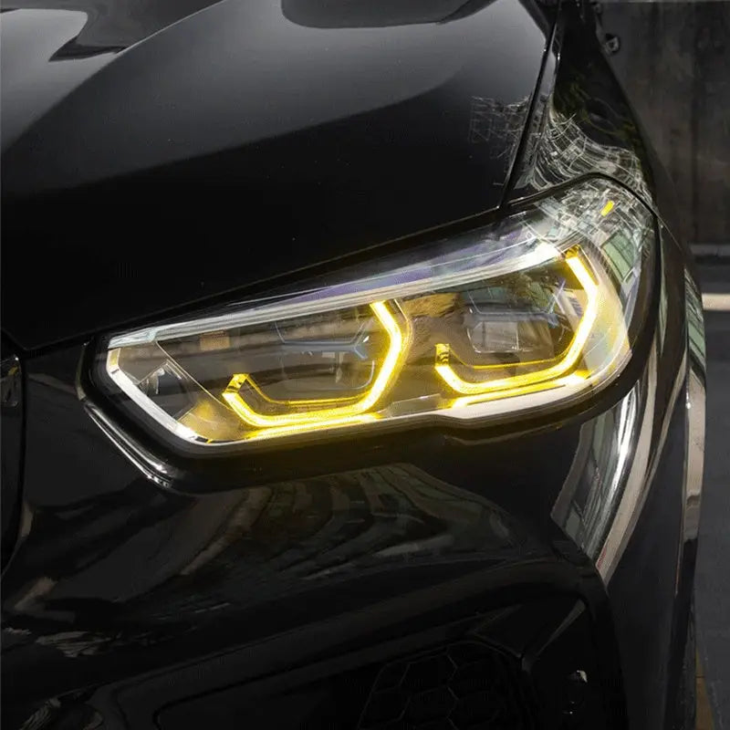 Fekete bmw x3 led nappali menetfényt világító dri csl lámpa modul karbon szén kipufogó rendszerhez