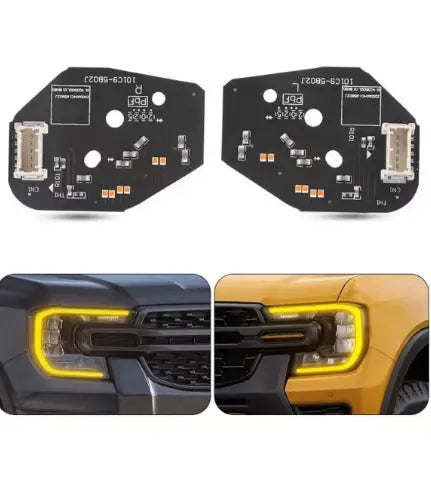 Fekete led fényszóró felújító készlet sárga világítási hangsúlyokkal jeephez carbon fiber és kipufogó rendszer kompatibilis bmw m3 kipufogóval