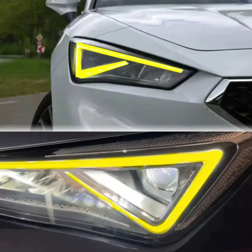Yellow led nappali menetfény sárga lámpa modul különböző márkákhoz bmw m3 kipufogó carbon fiber kipufogó rendszerrel kompatibilis