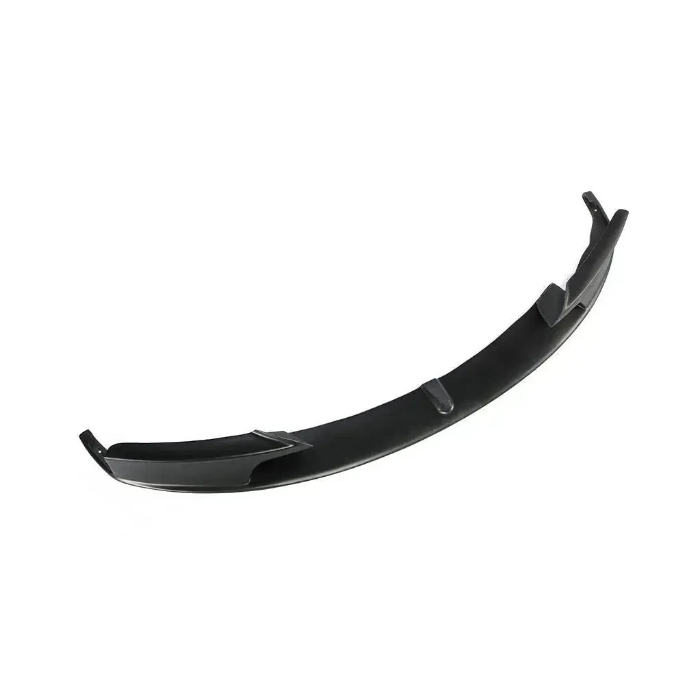 Matte black ABS front lip, 3/4 view (MP Style) – BMW F30 3 Series
