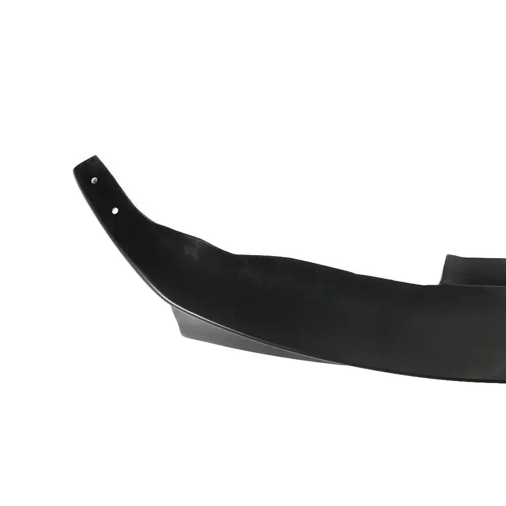 Close-up of the matte black front lip end with mounting holes (MP Style) – BMW F30 3 Series
