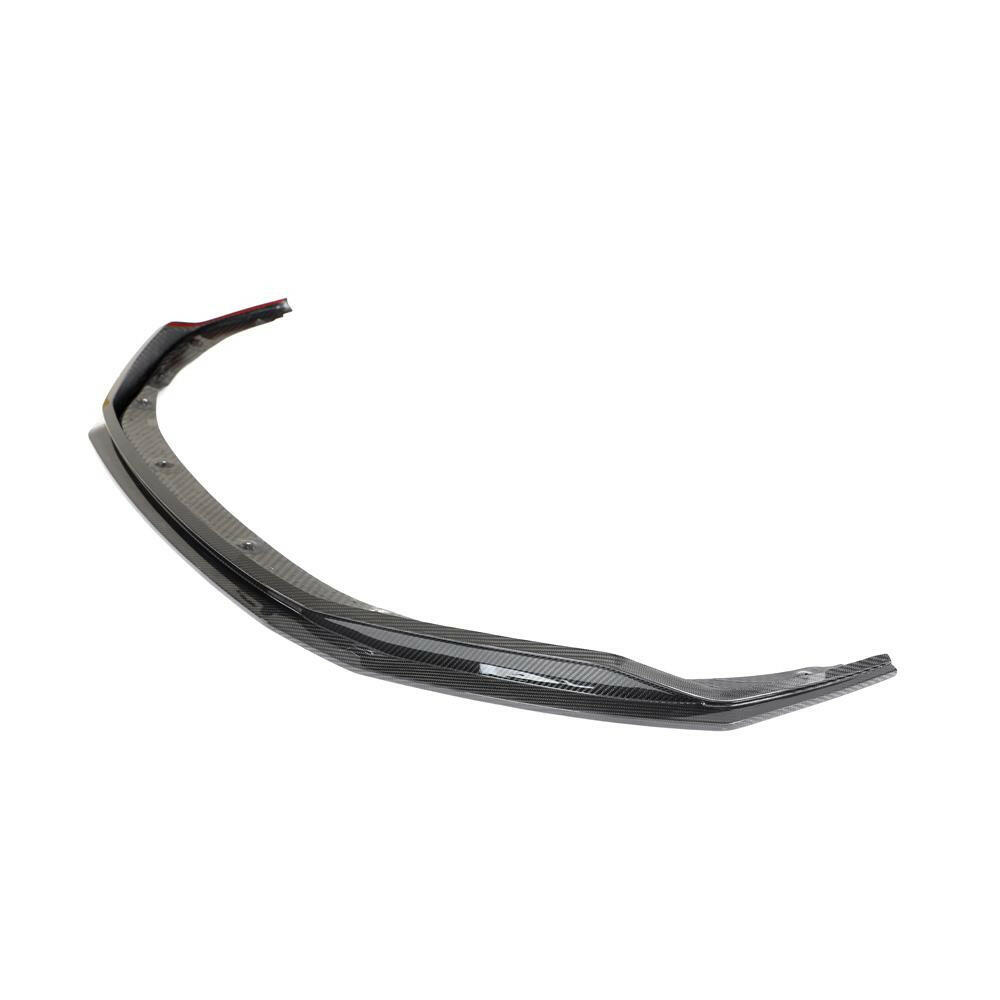 Narrow carbon front lip with mounting adhesive tape, 3/4 view (GT Style) – Audi R8 4S Facelift