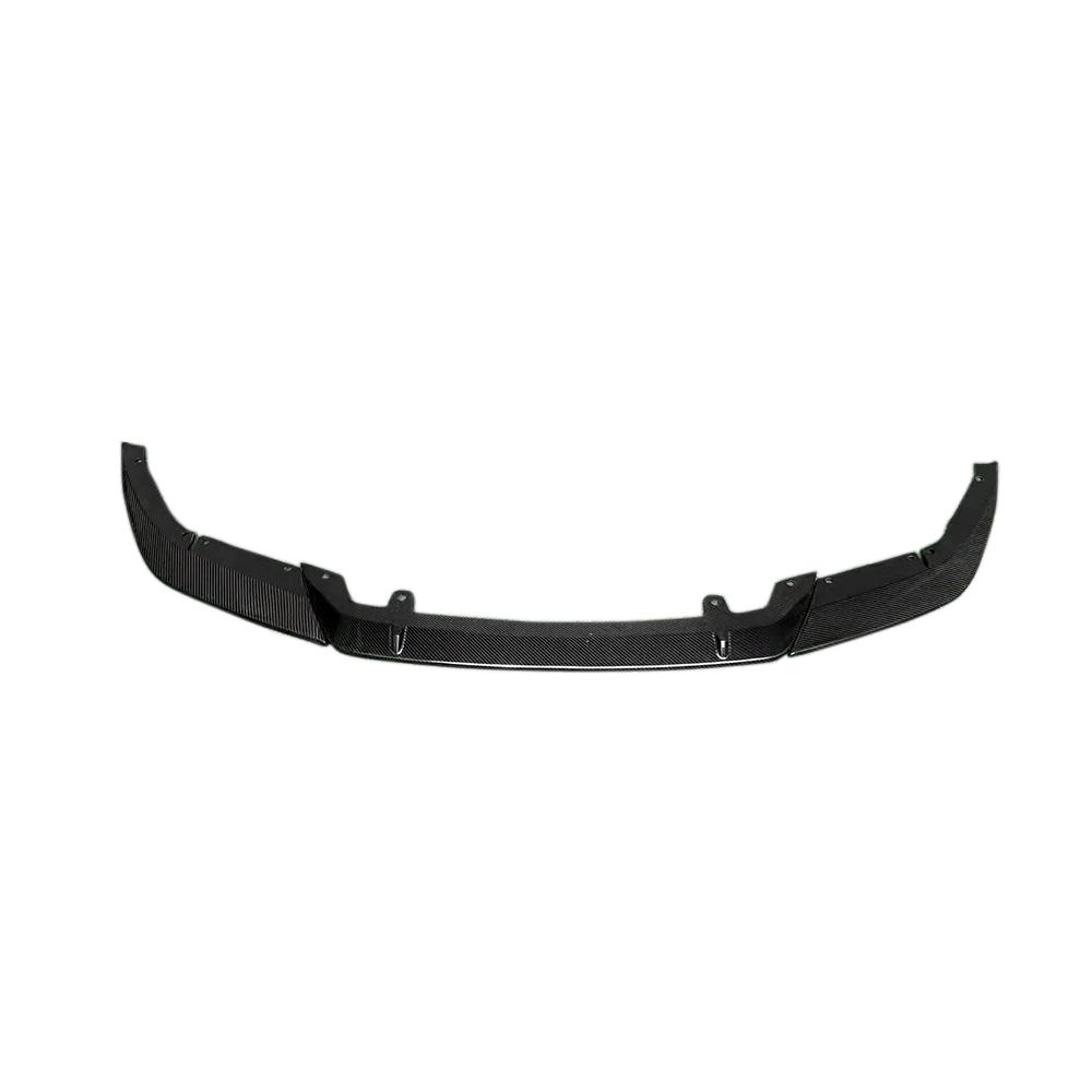 Three-piece carbon front lip assembled, front view (Endcap Style) – BMW F90 M5