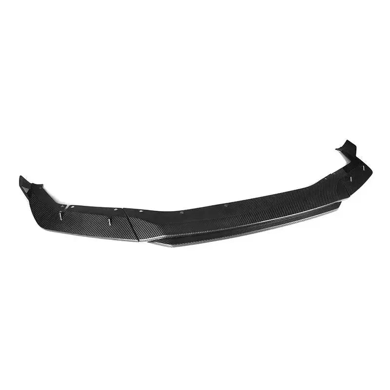 Assembled carbon fiber front lip, front three-quarter view (MT Style) – BMW F90 M5