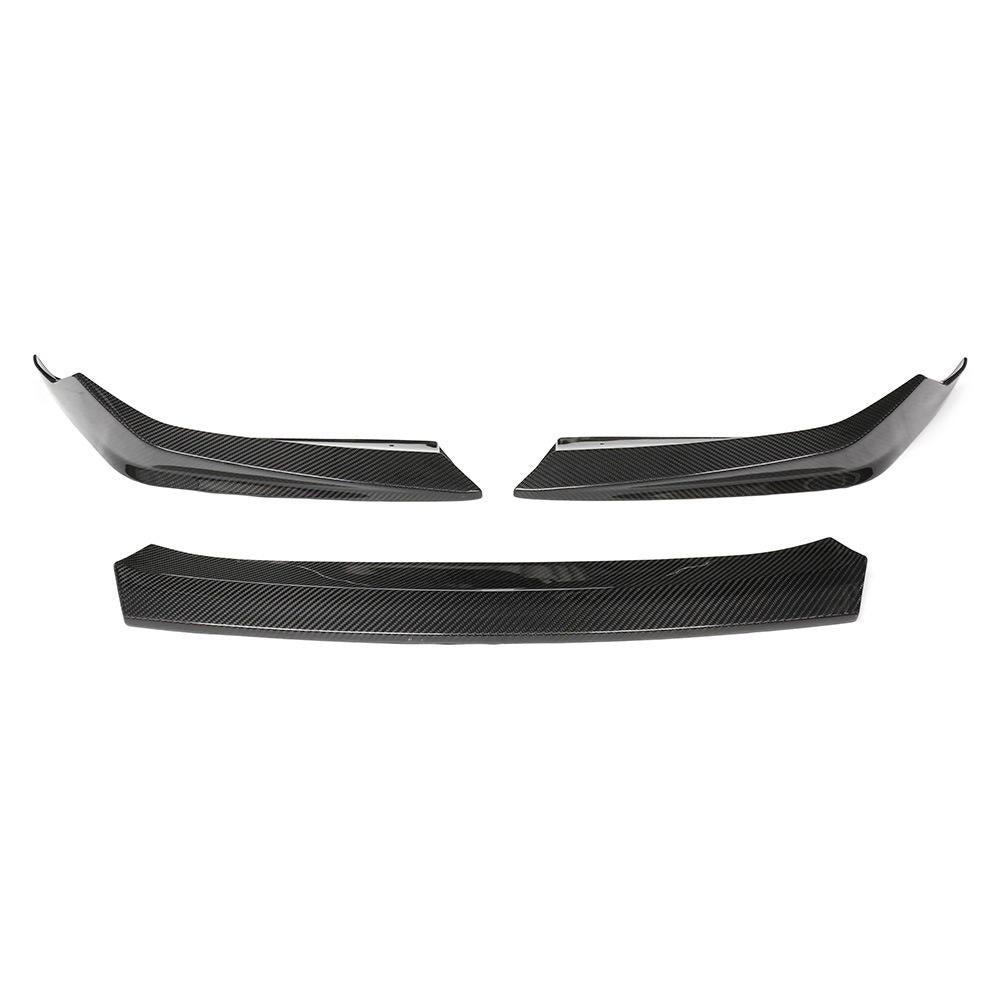 Three-piece carbon front lip, front view (PM Style) – BMW F90 M5
