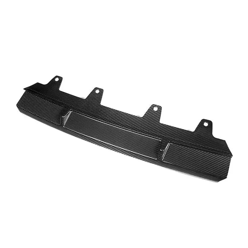 Carbon front lip center piece, three-quarter view, on a white background (MP Style) – BMW G30 5 Series