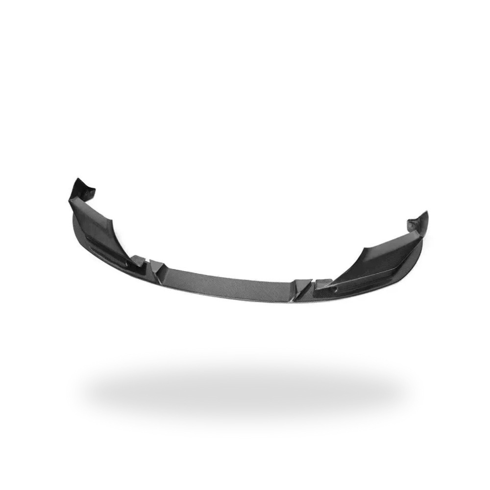 Wraparound carbon front lip viewed from the front and above (MP Style V2) – BMW F90 M5